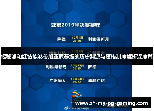 揭秘浦和红钻能够参加亚冠赛场的历史渊源与资格制度解析深度篇 揭秘浦和红钻能够参加亚冠赛场的历史渊源与资格制度解析深度篇